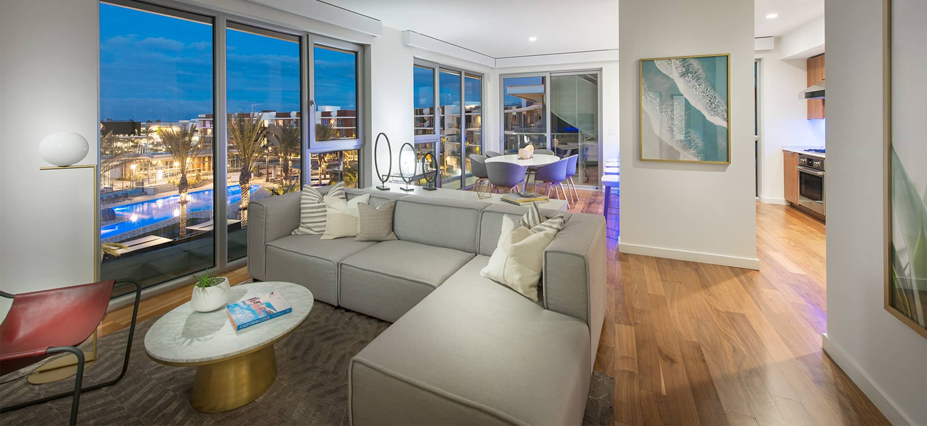 The Residences at Pacific City Penthouse Living Room