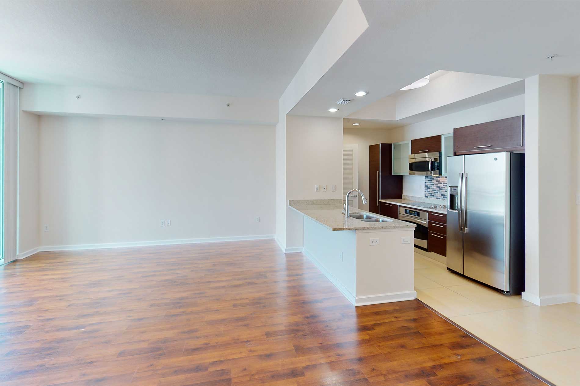 The Slade apartment living room