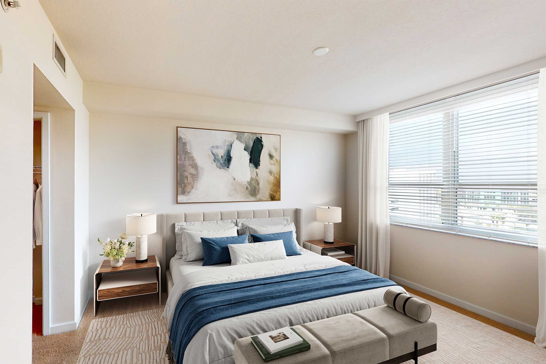 The Slade at Channelside apartment bedroom