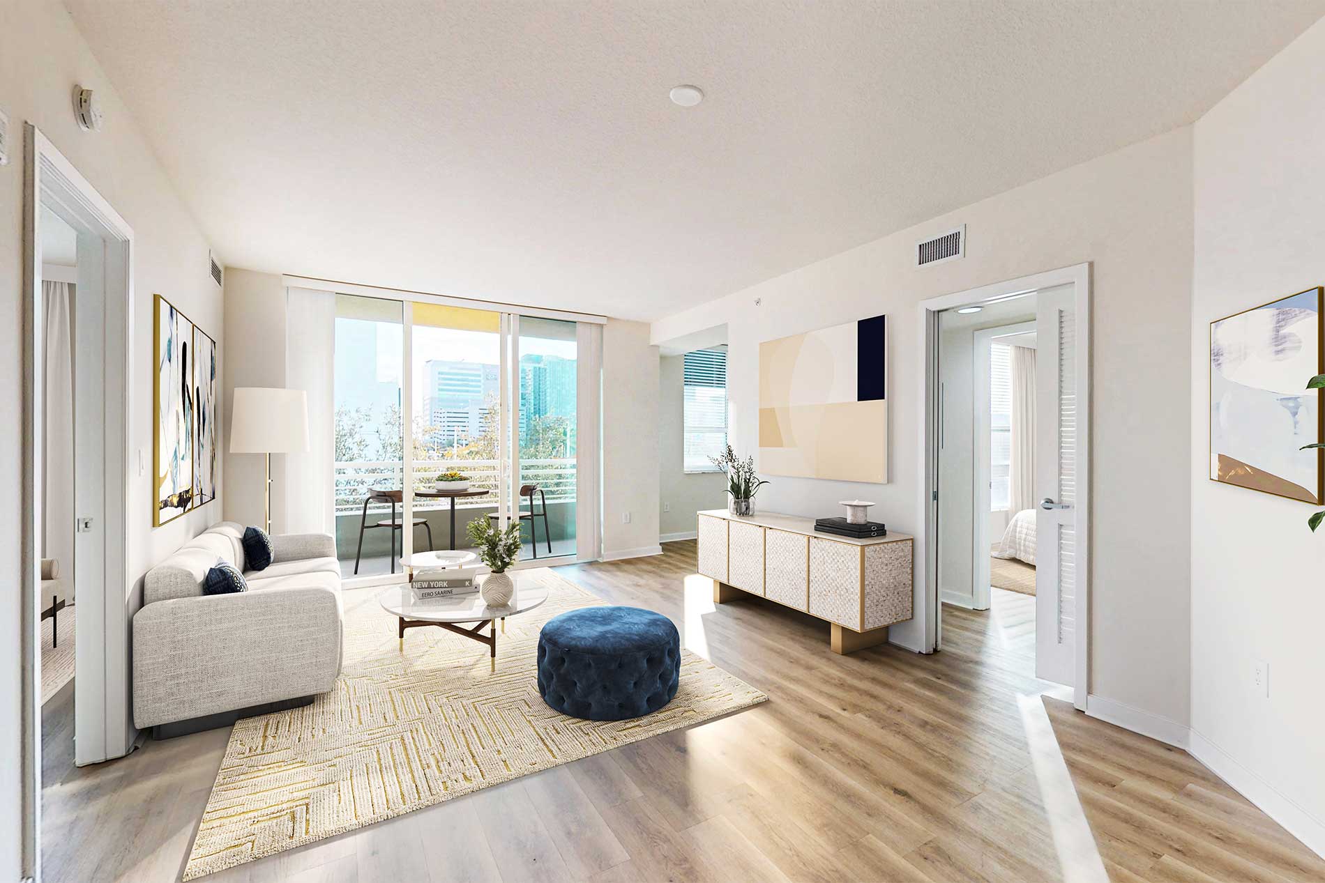The Slade at Channelside apartment living room