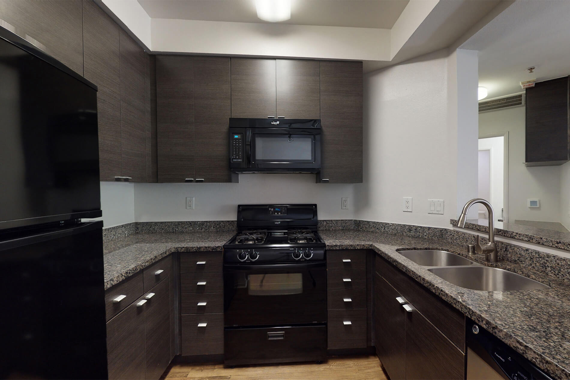 Westerly on lincoln charcoal grey cabinets in kitchen