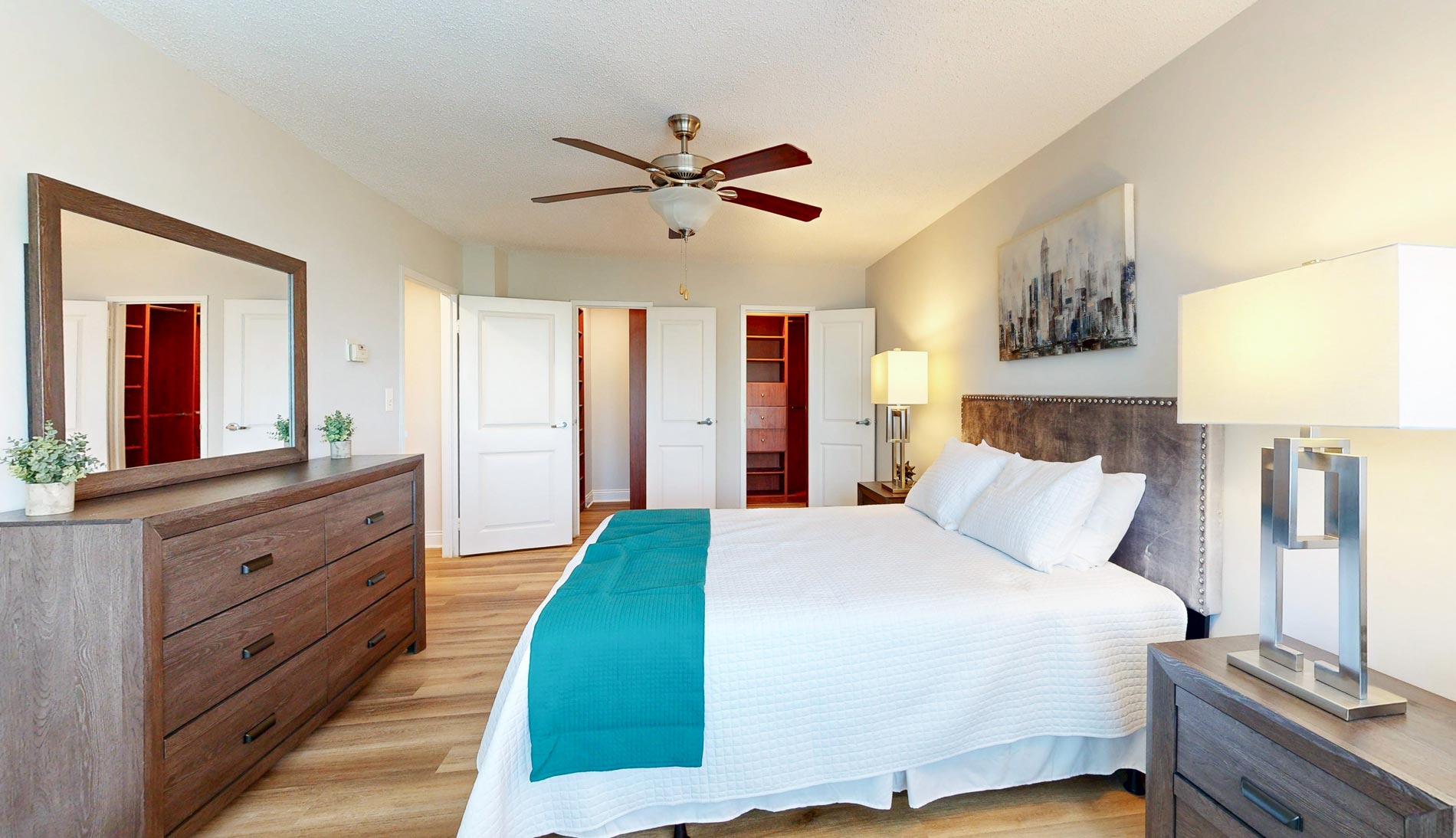 The Whitmore staged bedroom