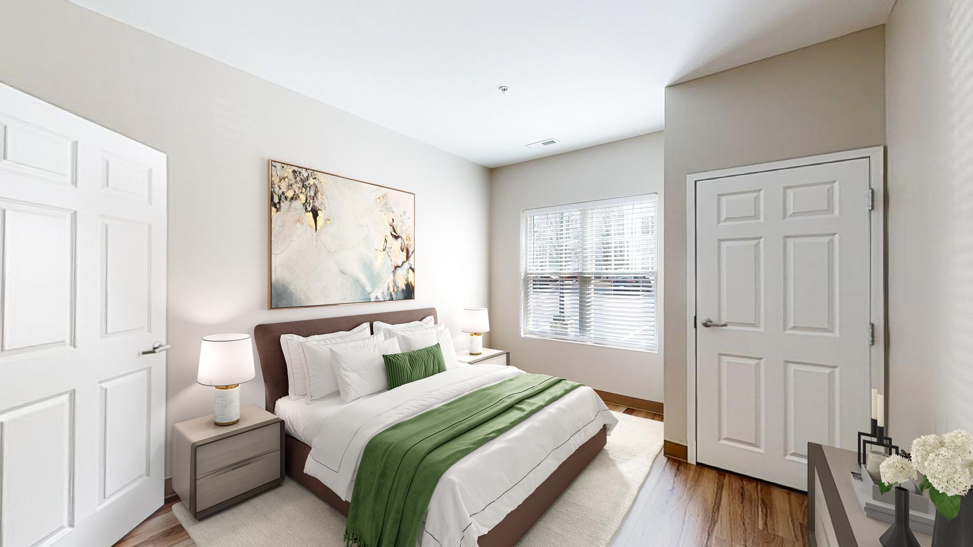 Union Place staged bedroom