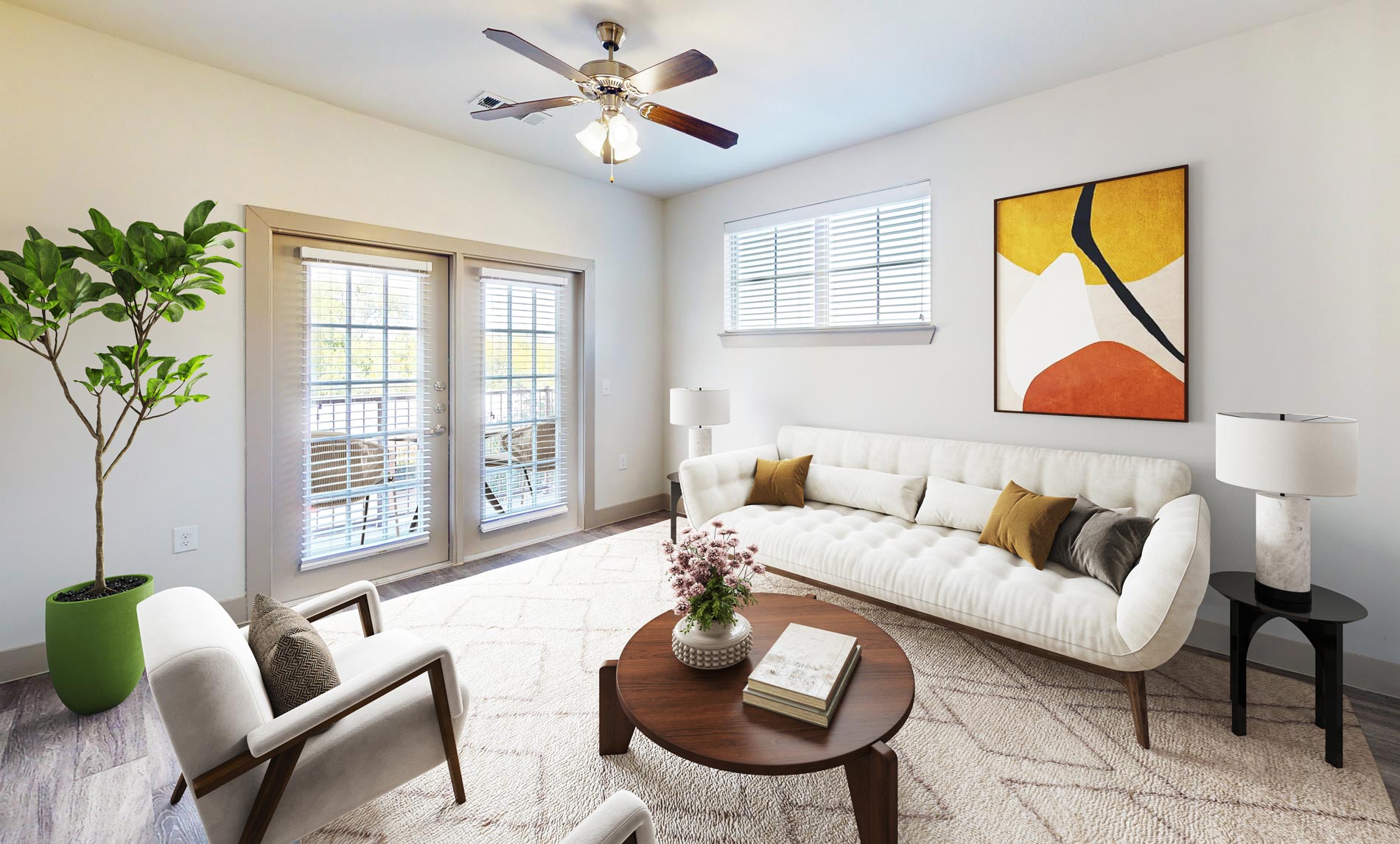 Villaggio staged living room
