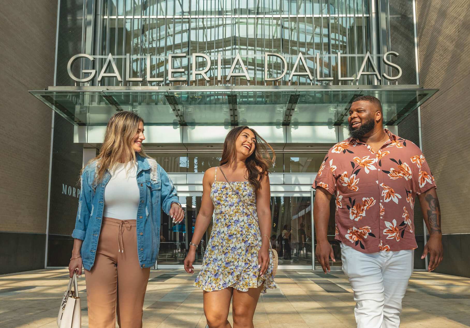 Villas at Fiori three friends in front of Galleria Dallas