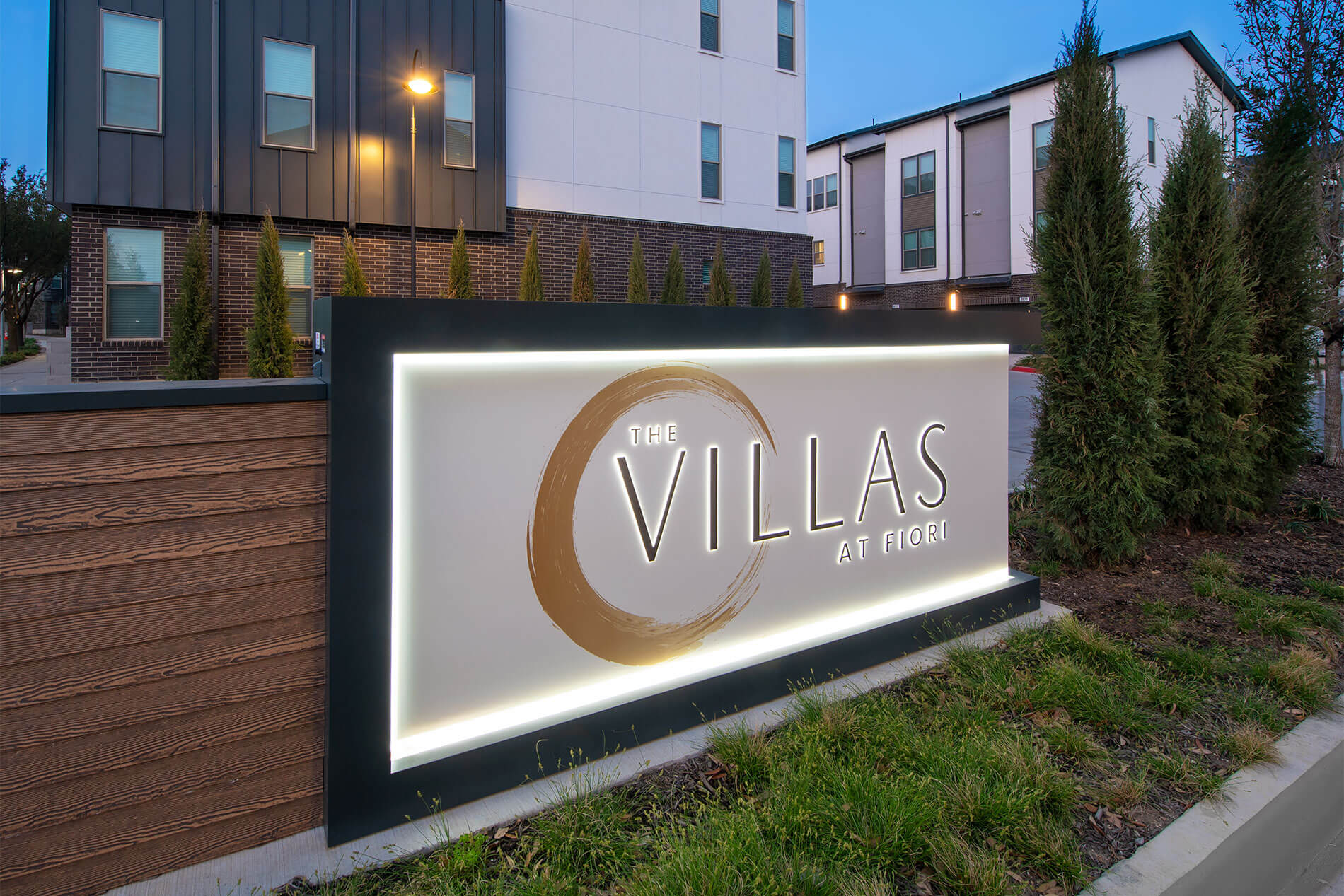 Villas at Fiori community monument sign