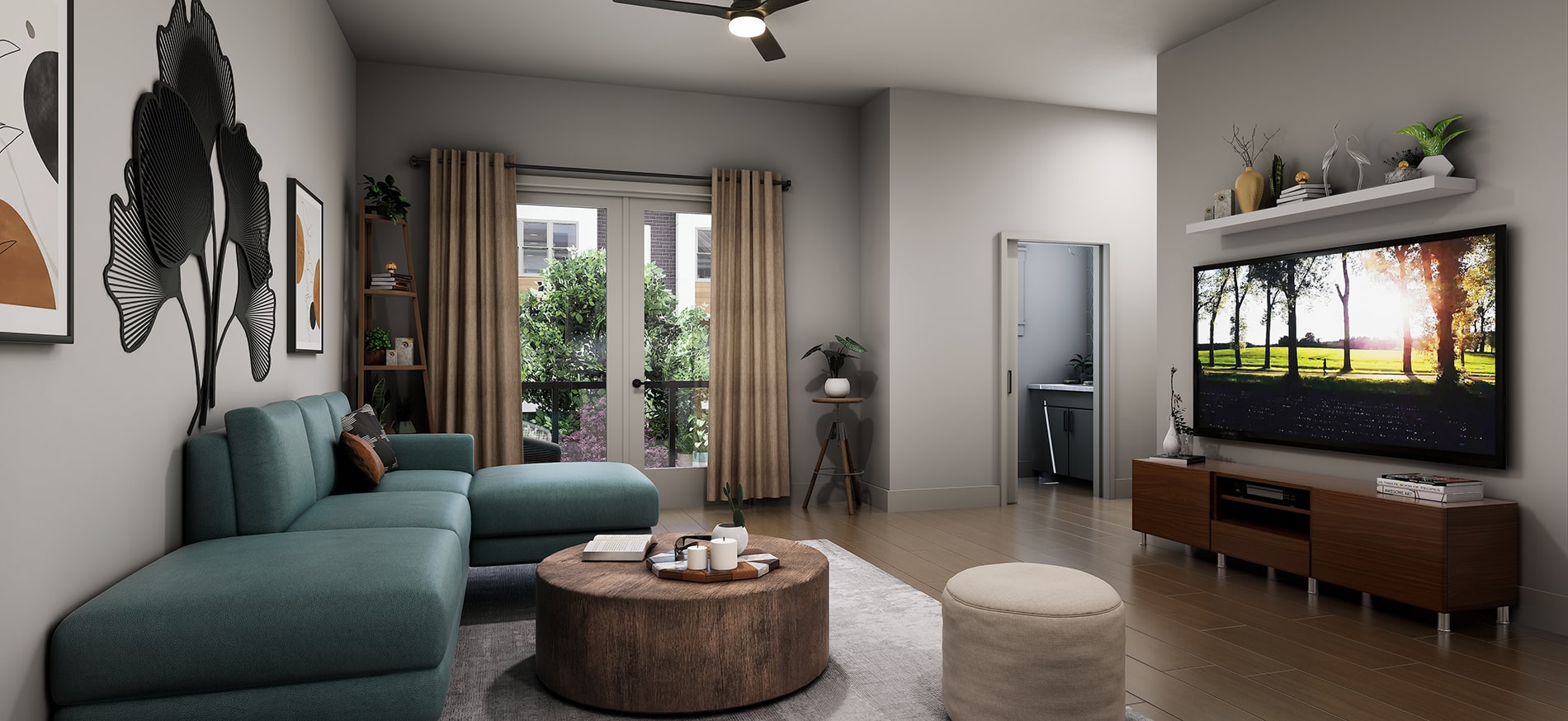 Villas at Fiori Rendering Living room