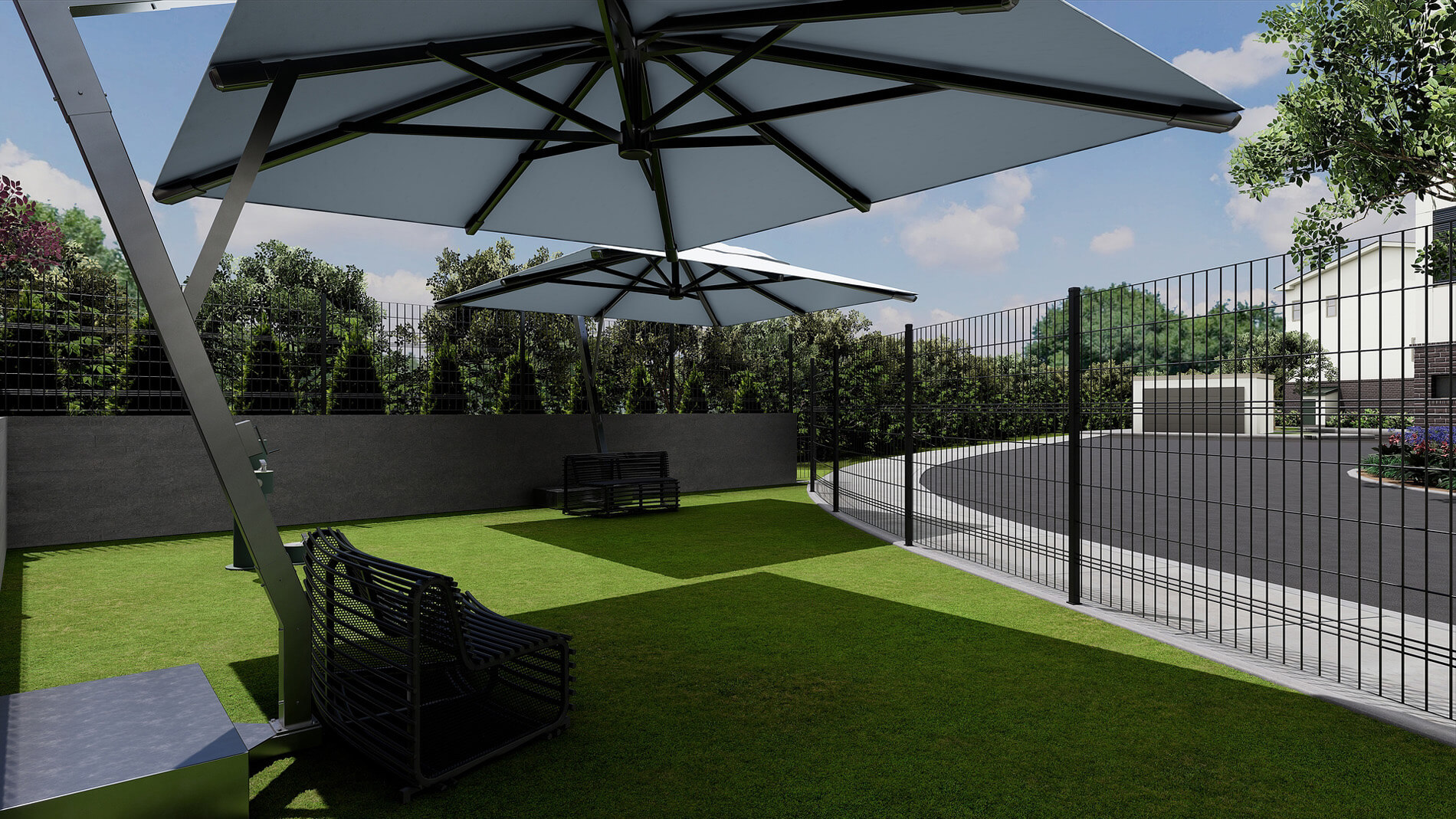Villas At Fiori Rendering Courtyard dog park
