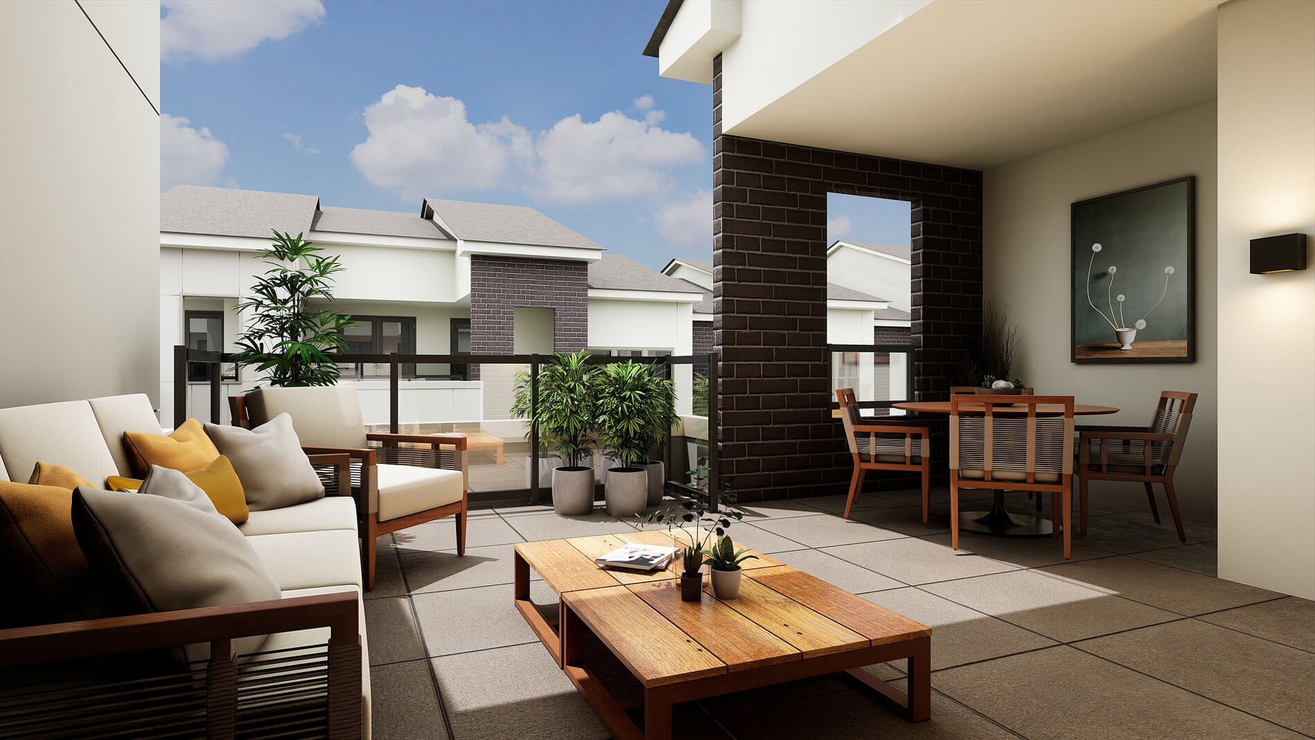 Villas At Fiori Rendering unit terrace
