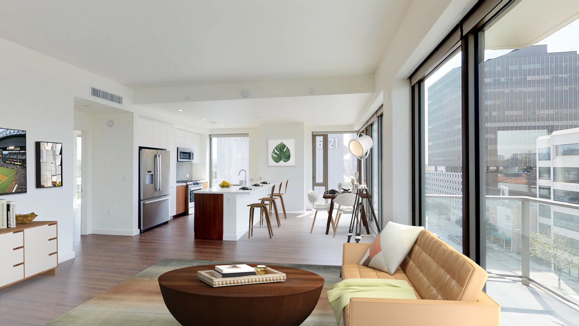 Vision on Wilshire Living Room Virtually Staged by Rooomy
