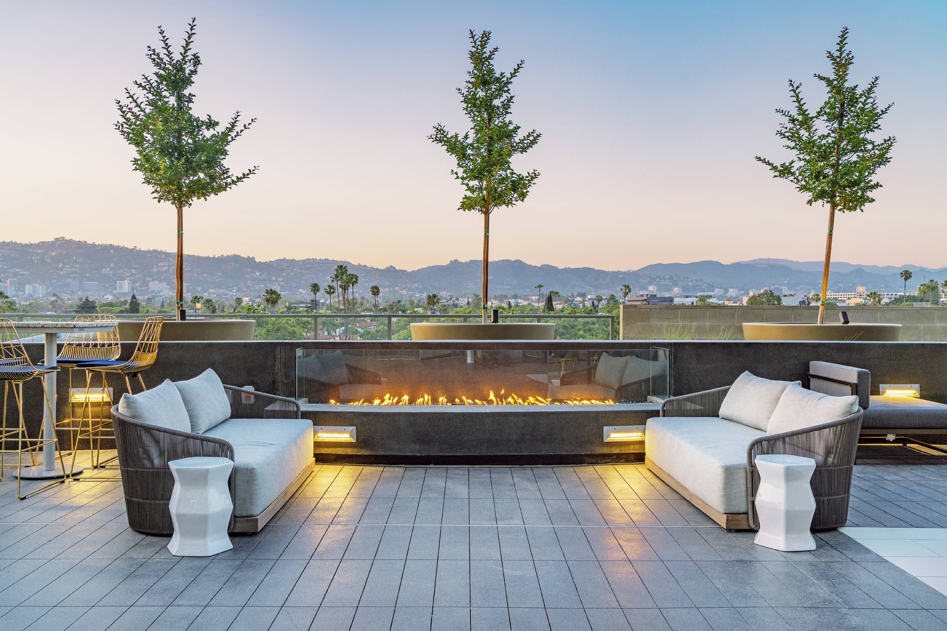 Vision on Wilshire Apartments Rooftop Firepit