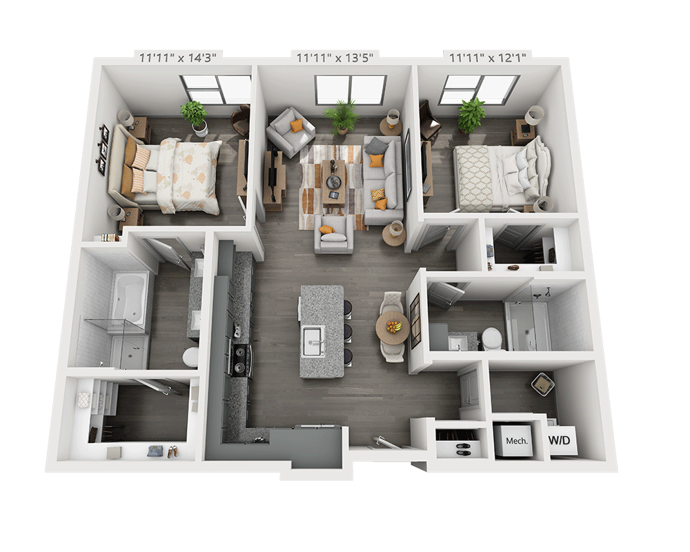 Two Bedroom B2F-II