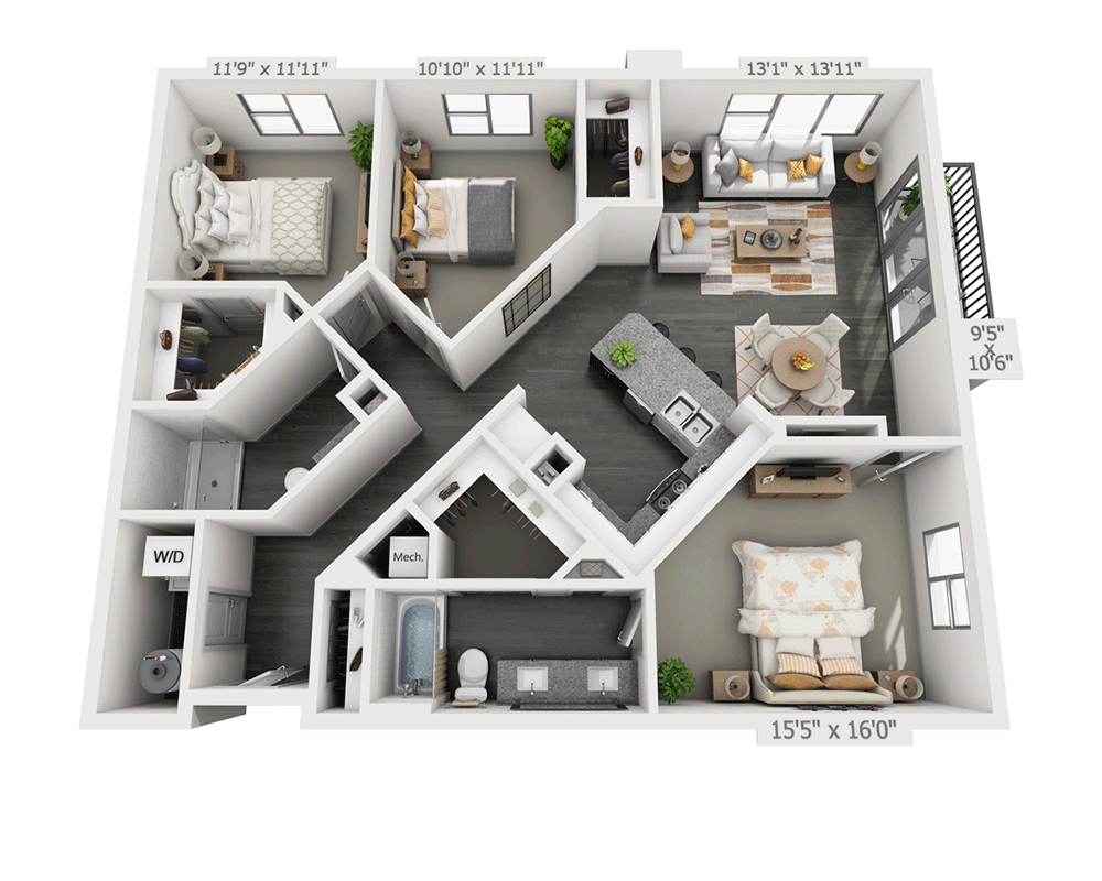 Three Bedroom C2A