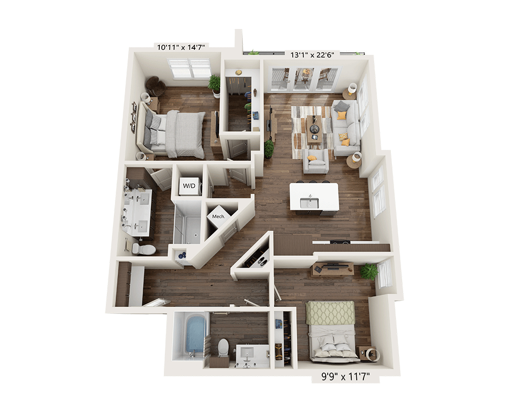 Two Bedroom B2F-III