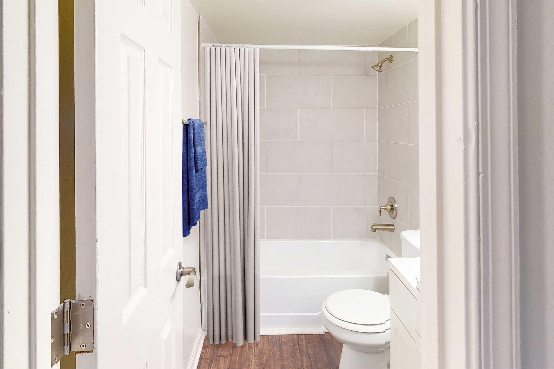Waterside apartment bathroom