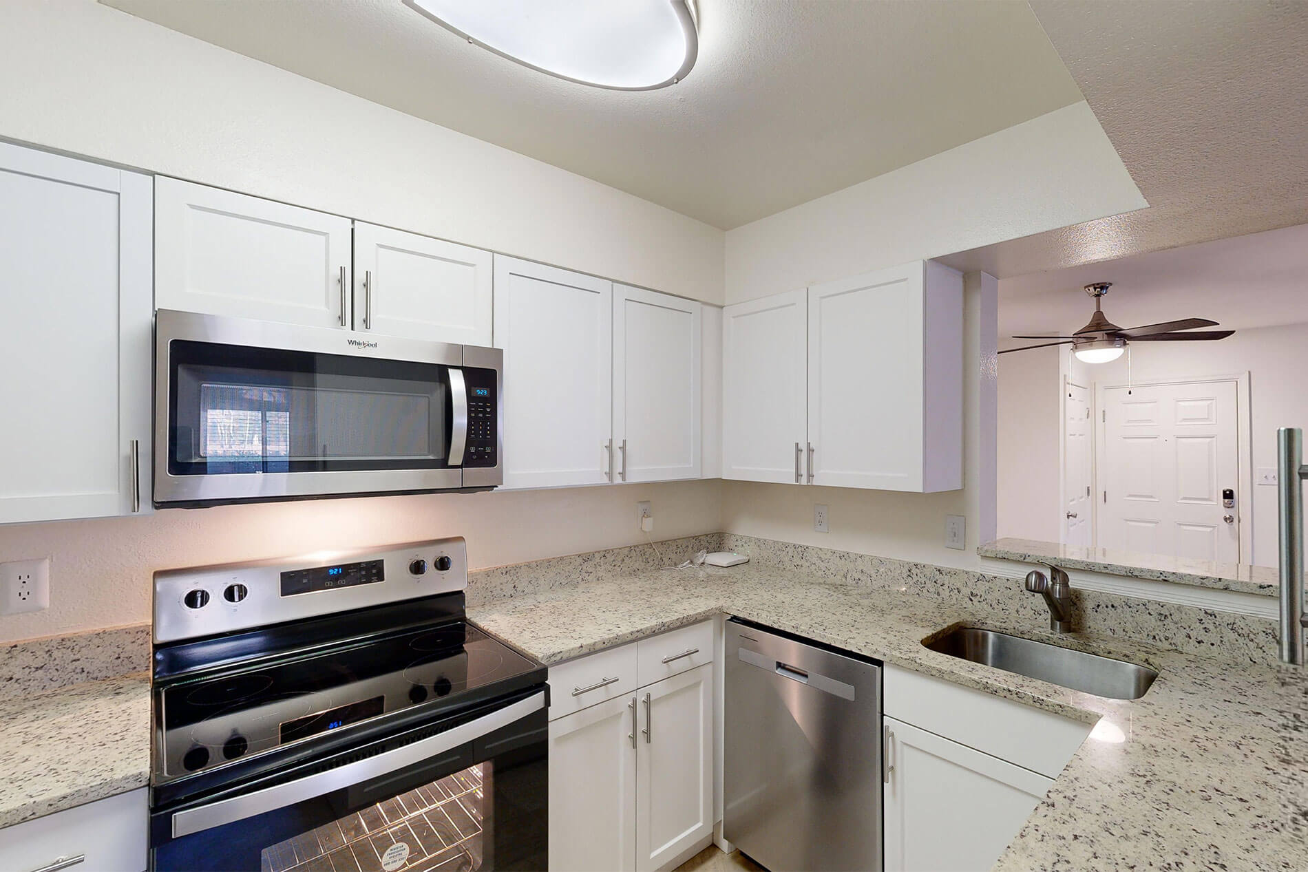 Waterside apartment kitchen