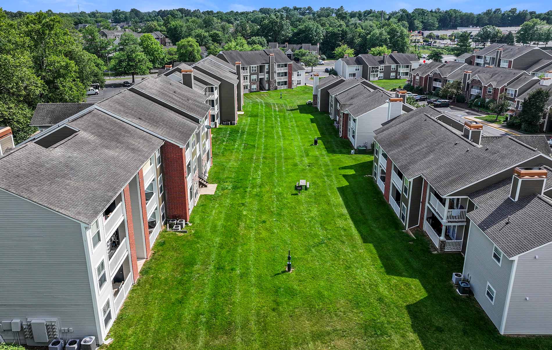 Wellington Place at Olde Town aerial property exterior