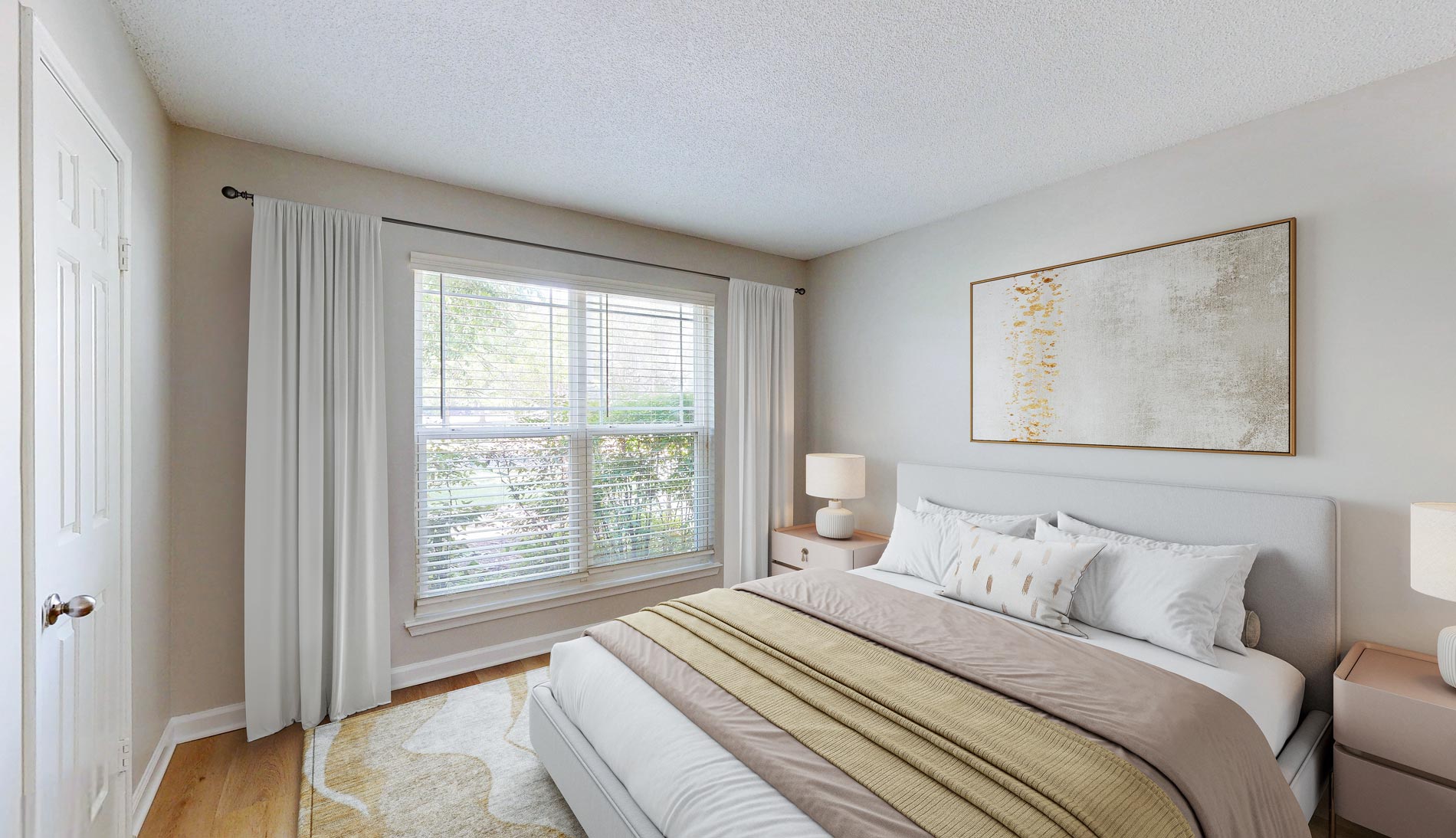 Wellington Place staged bedroom