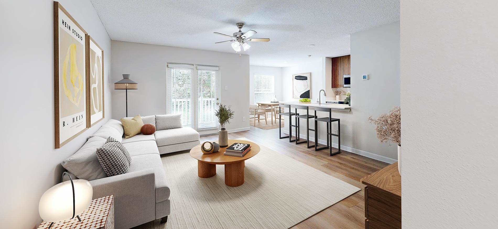 Wellington Place staged living room