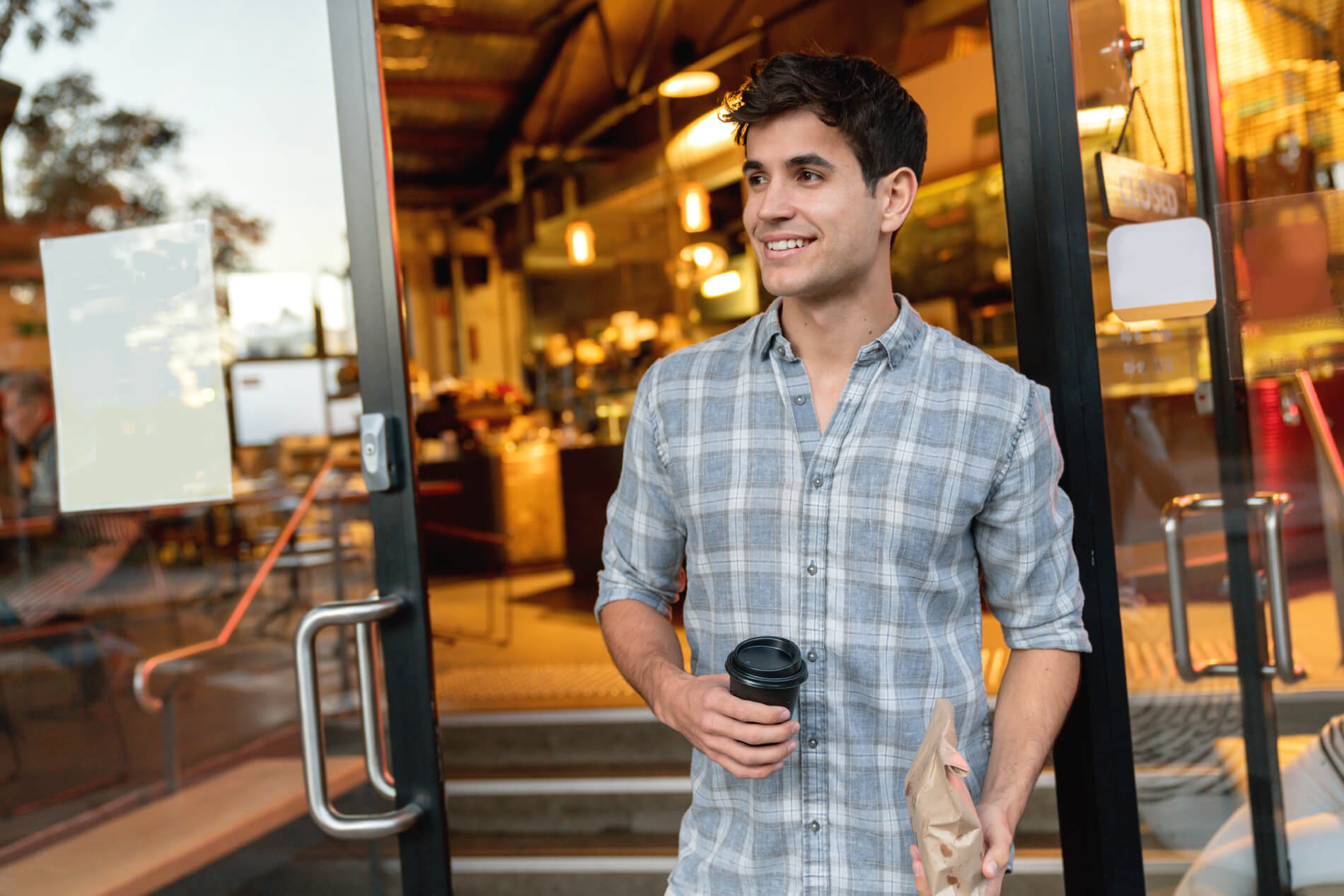 Person getting coffee