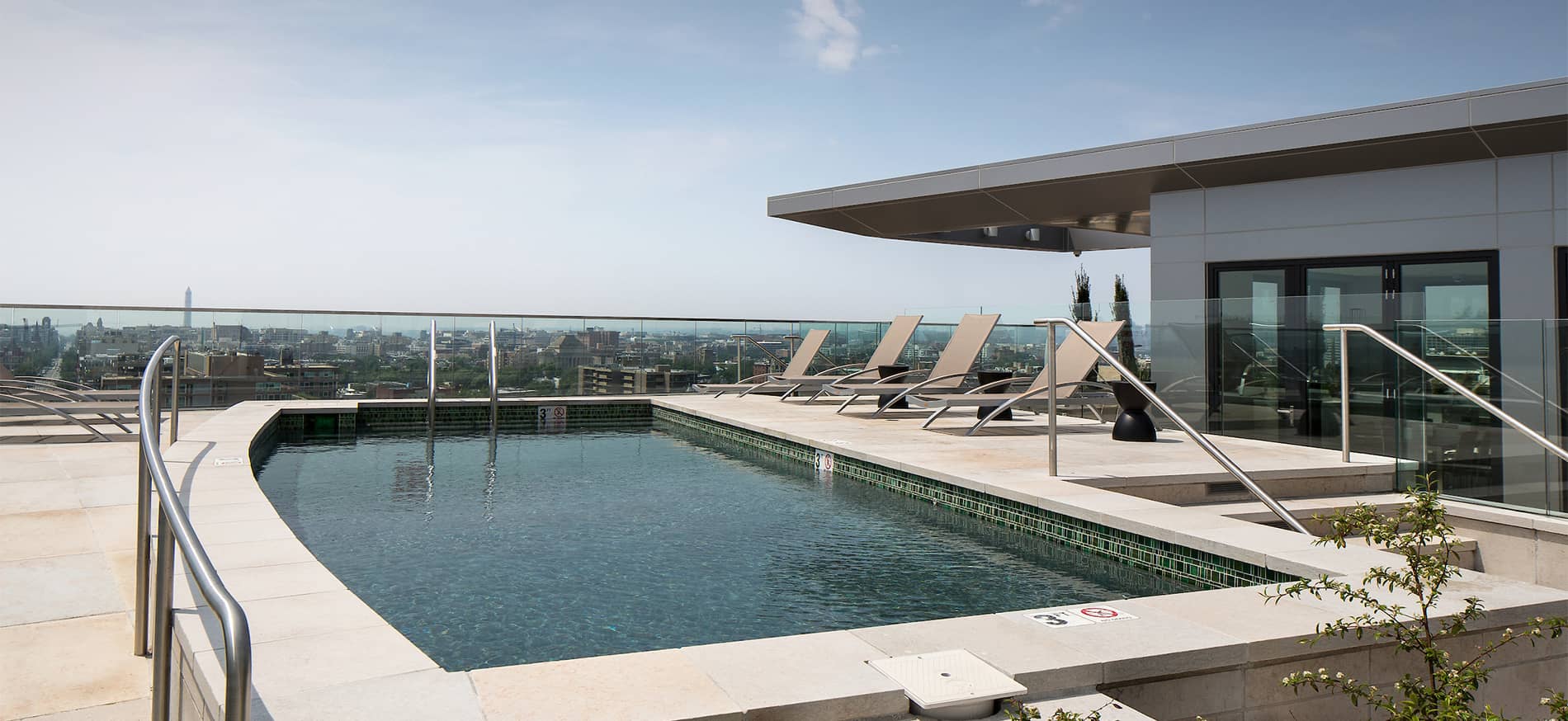 Washington DC Rooftop Pool View