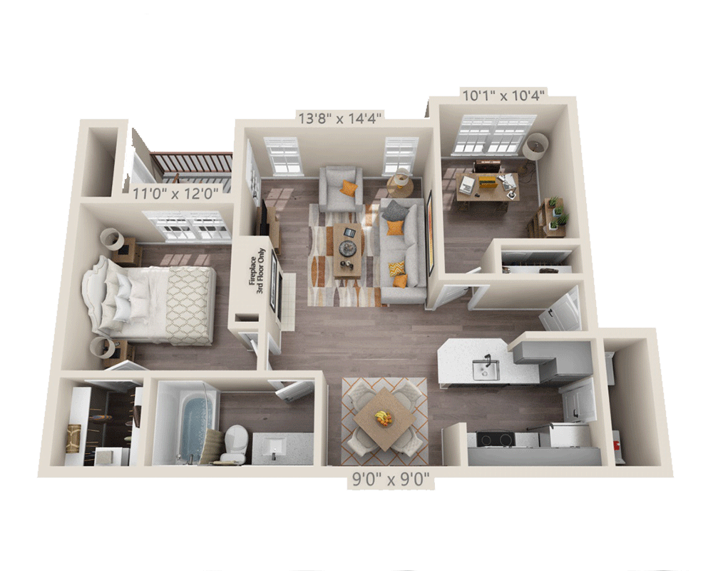 Plan B1 floor plan