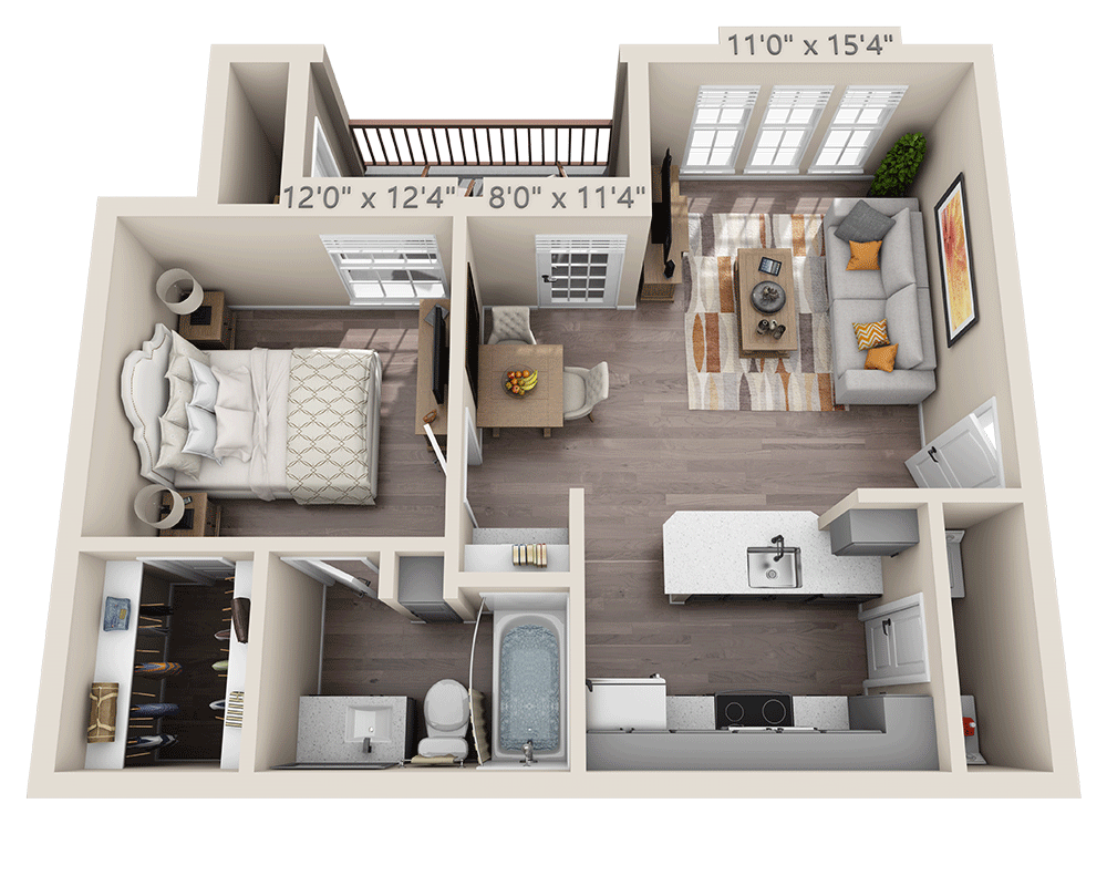 Plan A1A floor plan