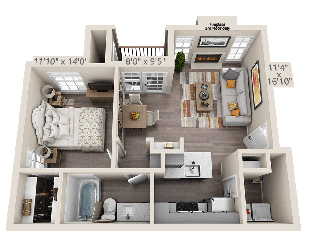 Plan A1B floor plan