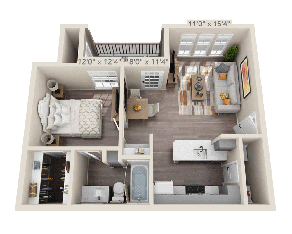 Plan A1A floor plan