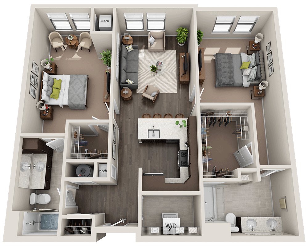 B2D (2x2) floor plan