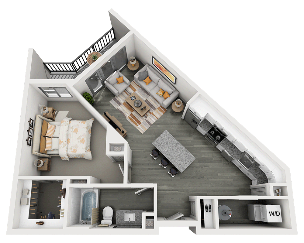 One Bedroom A1G floor plan
