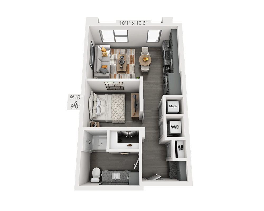 Studio E1E-II floor plan