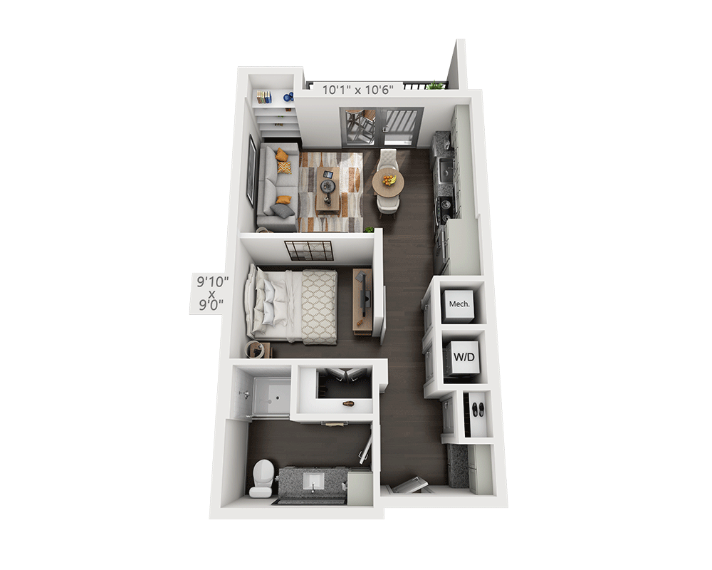 Studio E1F-II floor plan