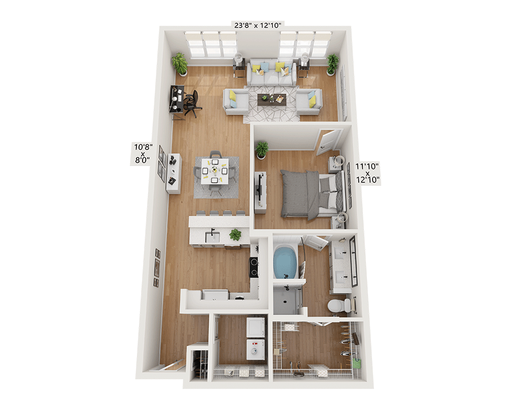 Plan E (A1G) floor plan
