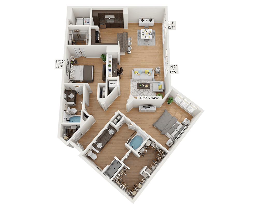 Plan N (B2G) floor plan