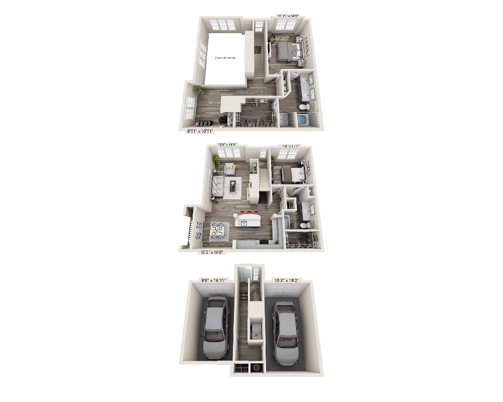 Plan TH3 (B2BDT) floor plan