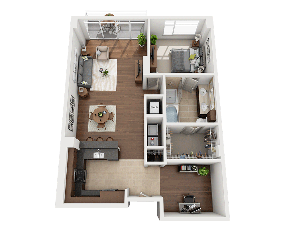 Plan H (A1CD) floor plan