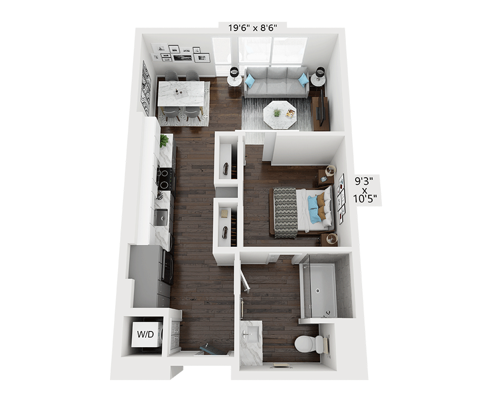 Studio E1A floor plan