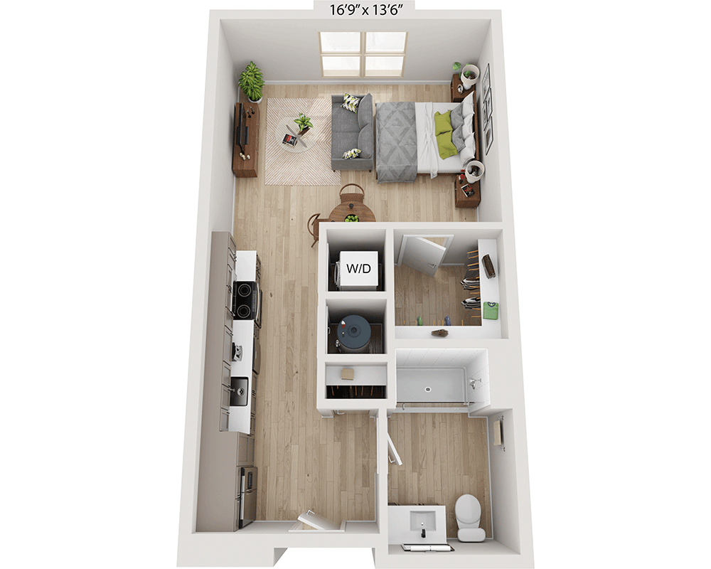 Studio E1C floor plan