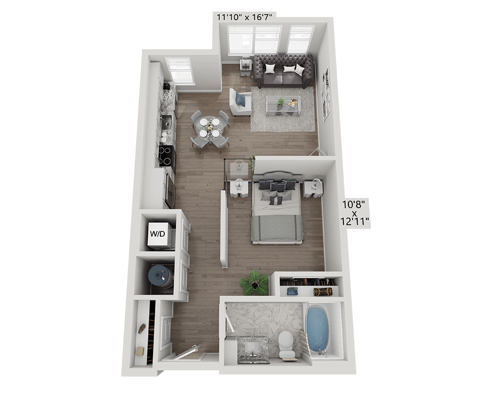 The Smith Valley Forge studio floor plan image - King of Prussia, PA