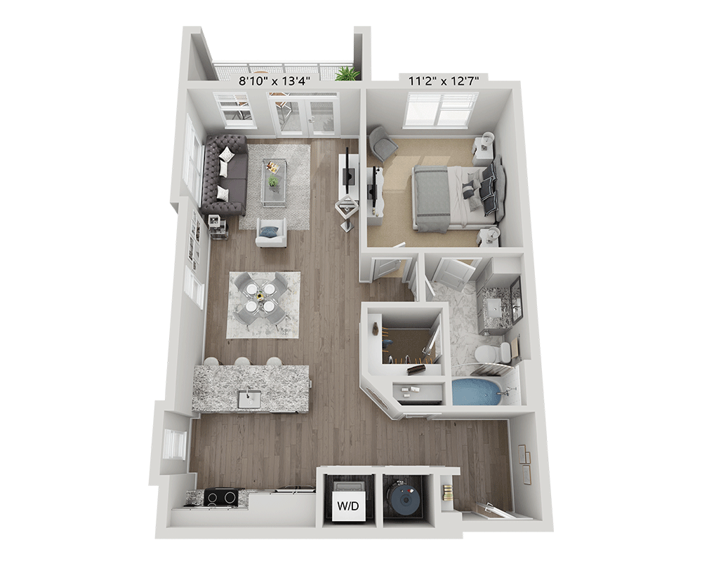 One Bedroom A1H floor plan
