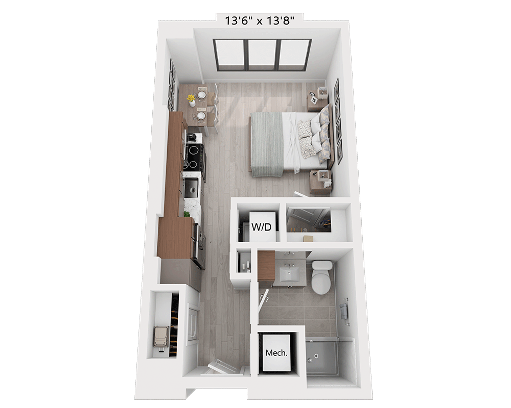 Studio - E1B floor plan