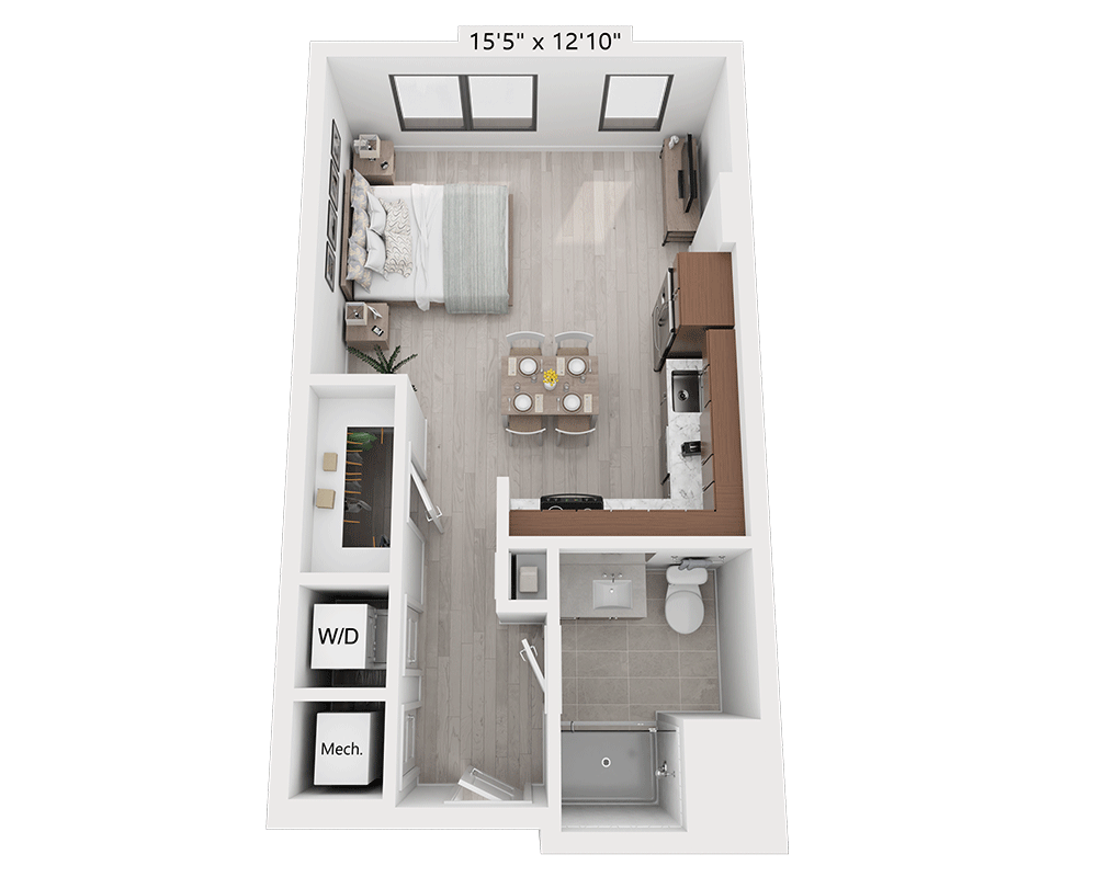 Studio - E1A floor plan