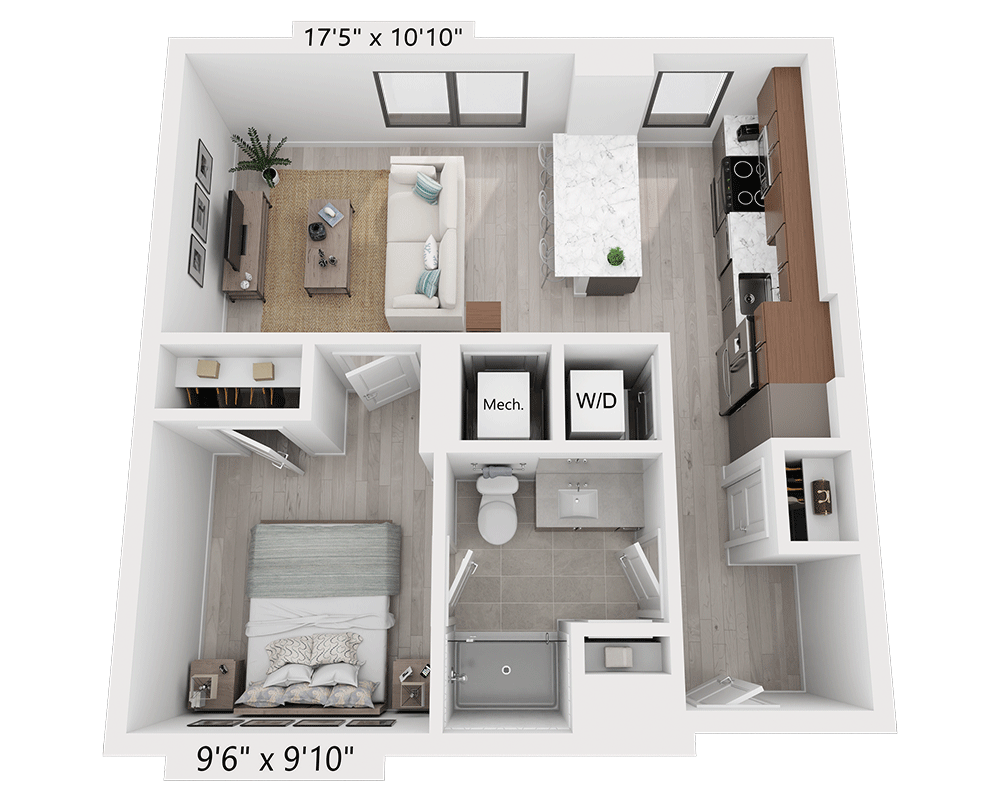 One Bedroom - A1F floor plan