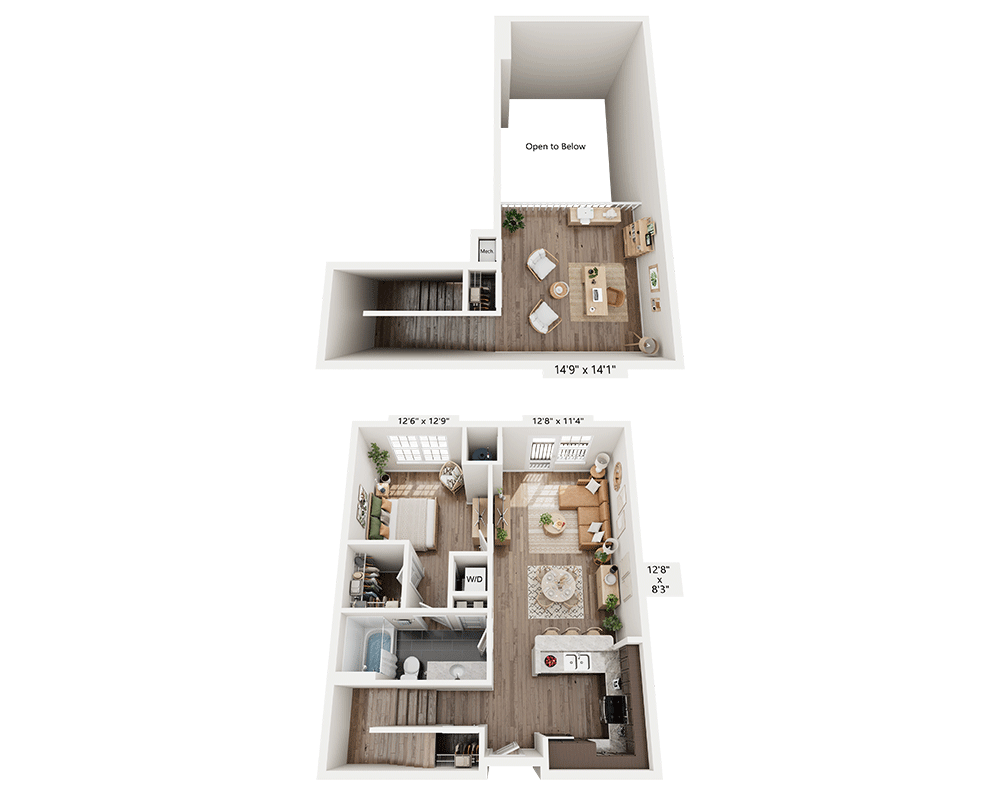 One Bedroom A1AL floor plan